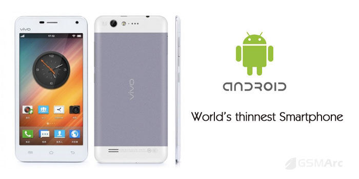BBK Vivo X1 the world's new thinnest Smartphone