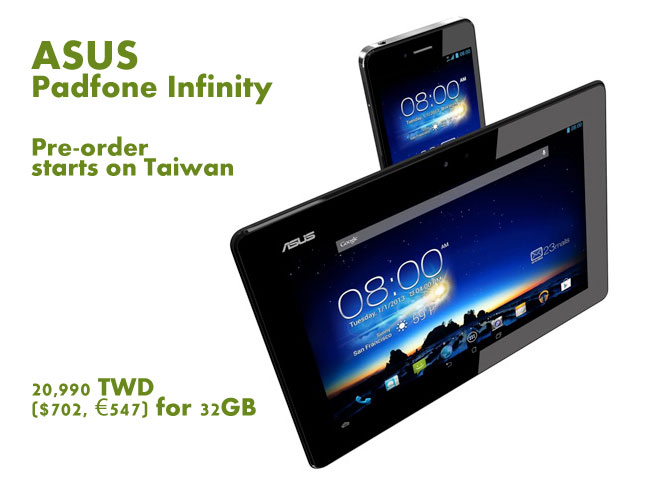 ASUS Padfone Infinity pre-order starts on Taiwan