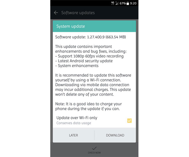 HTC U11 1080p video at 60 fps update