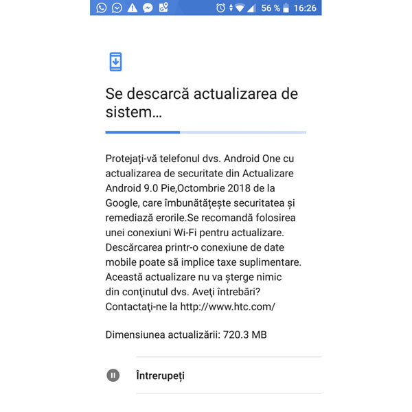 HTC U11 Lfie Android 9.0 Pie Update