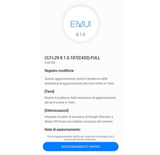 Huawei P20 Pro March 2018 Security Update