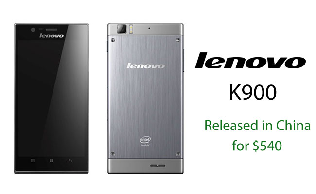 Intel-powered Lenovo's K900 smartphone sale starts in China