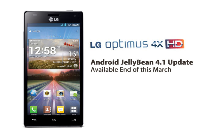 LG Optimus 4X HD, Optimus L7 Jelly Bean update coming in this month