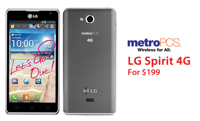 MetroPCS announces LG Spirit 4G - Release date and price