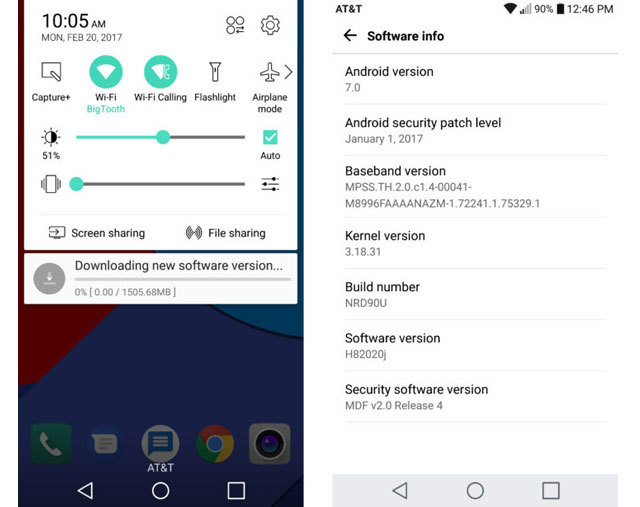 Nougat Firmware For AT&T LG G5 