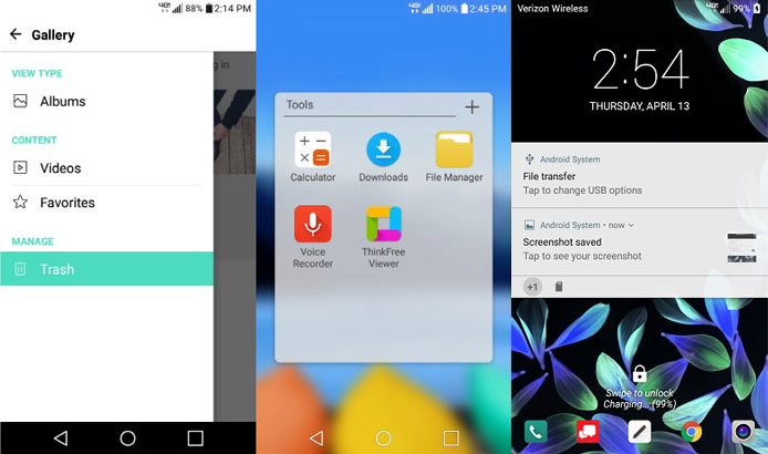 verizon lg k8v nougat update features