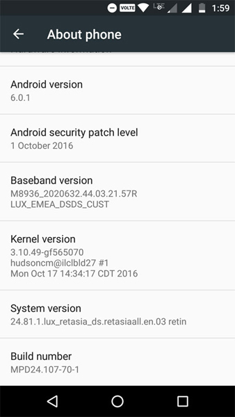 Moto X Play After Software Update
