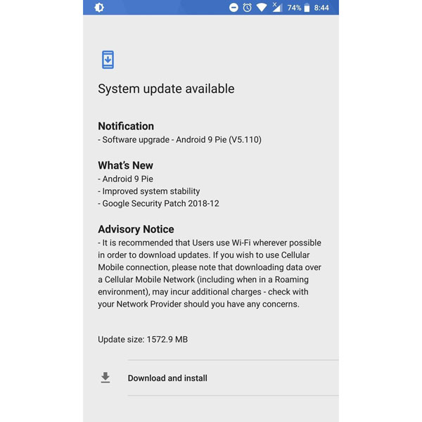 Nokia 9 android pie update roll out