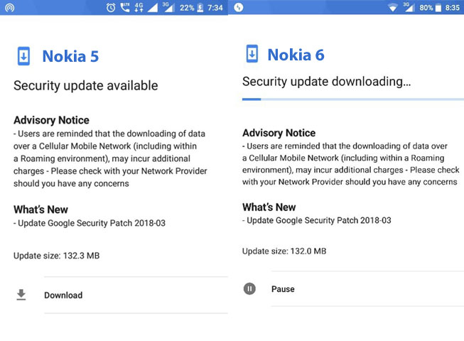 March 2018 Security Update Nokia 5 and Nokia 6