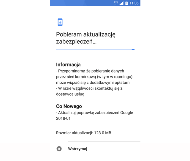 Nokia 6 (2017) January 2018 Security Patch Update