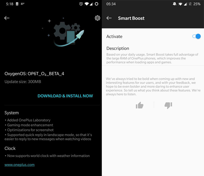 OnePlus 6T Open Beta 4 Update