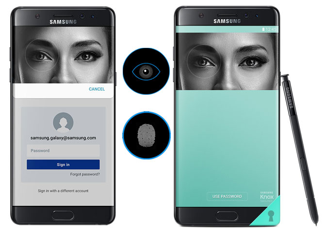 Samsung Galaxy Note 7 Iris Scanner Image