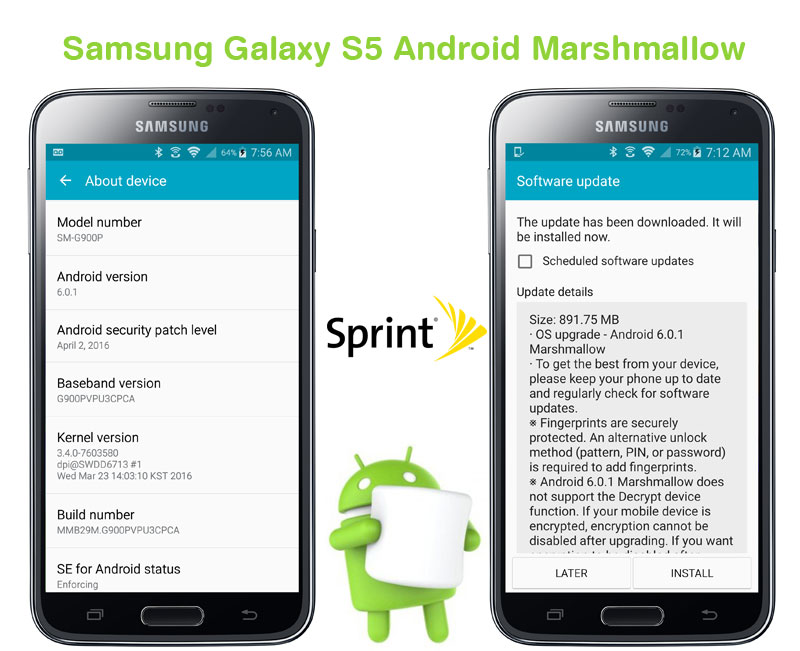 Samsung Galaxy S5 Android 6.0.1 Screenshot