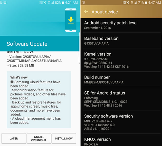 T-Mobile Samsung S7 and S7 Edge Security Update Image