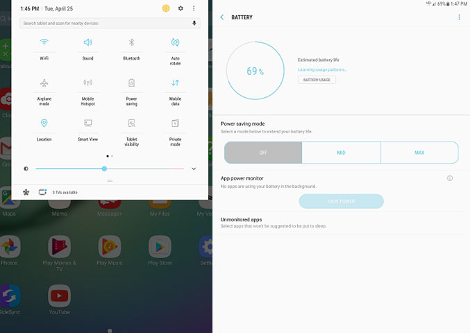 Verizon Galaxy Tab S2 (2015) Nougat Features