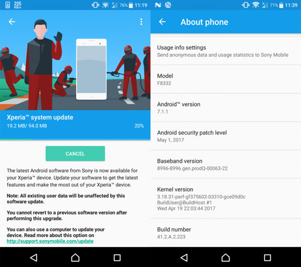 Sony Xperia XZ May Security Patch Update