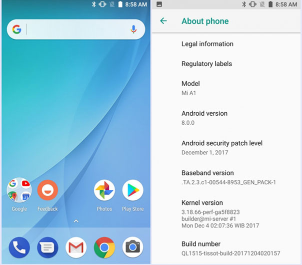 Mi A1 Android Oreo Beta Preview
